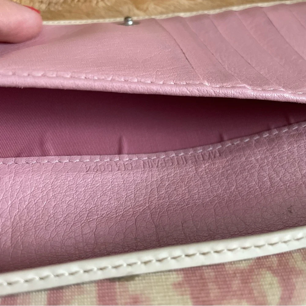 Dior pink trotter wallet